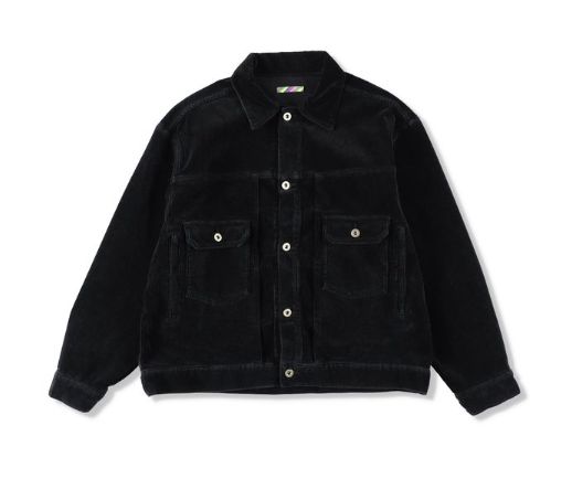 イズネス 25AW CORDUROY TRUCKER JACKET (25AW_30_1006AWJK02)BLACK☆新作発売！
