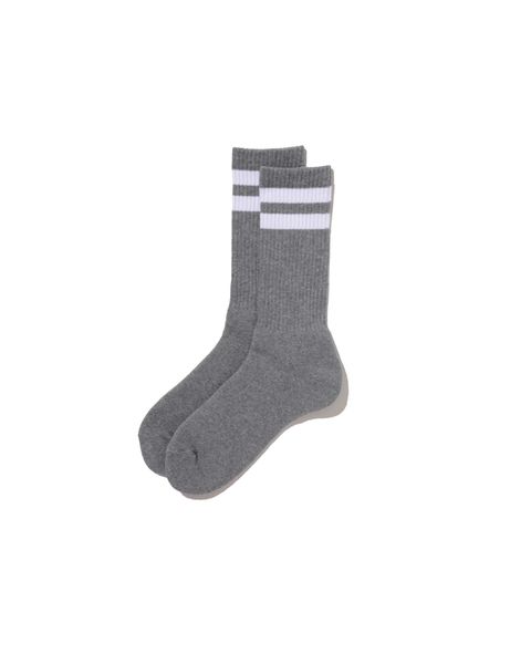 フレッシュサービスソックス 2-PACK LINE SOCKS (H.GRAY×WHITE)☆7月11日(土)発売！