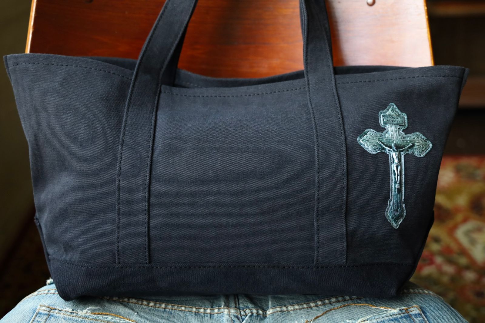 トーキングアバウト ジ アブストラクション 25AW CROSS TOTE BAG S (2526AW-AC-009)BLACK☆新作発売！