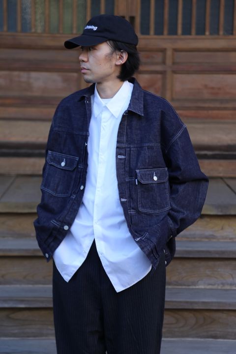 COMME des GARCONS HOMME ウールヘリンボーンストライプ製品縮絨パンツ"CHARCOAL"Style.2020.10.18.