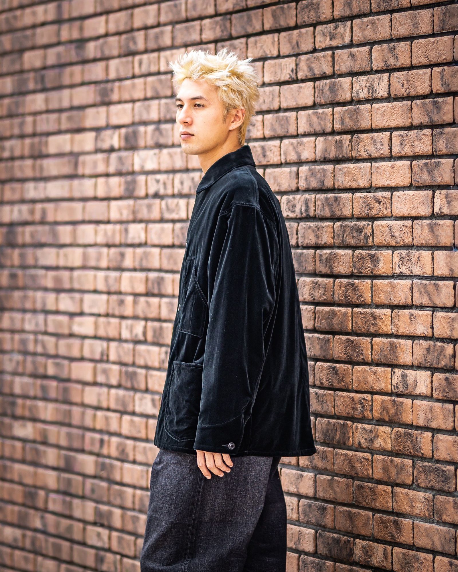 blurhms 25FW Velvet Work Jacket(BHS25F027Vel)black☆8月29日(金)新作発売！