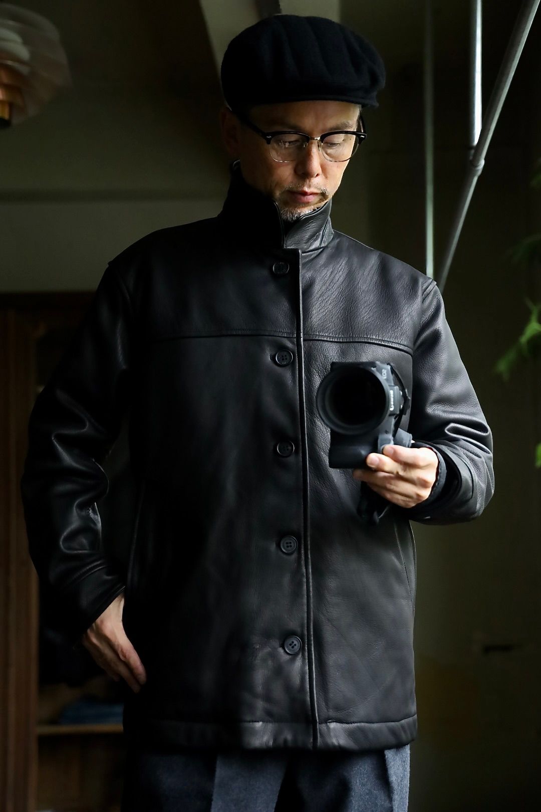 COMME des GARCONS HOMME 26FW ディアスキンレザーカーコートスタイル