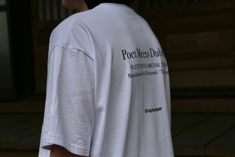 Graphpaper POET MEETS DUBWISE for Graphpaper Oversized Tee “WORDS AND SILENCE” style.2021.4.17.