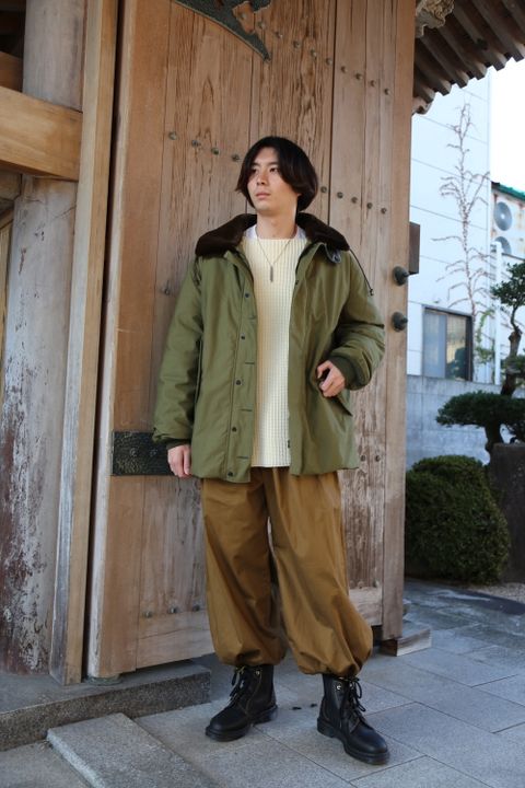 eYe JUNYA WATANABE COMME des GARCONS MAN 綿バックサテンミリタリーブルゾン(WF-J905-100)"KHAKI"style.2020.10.25.