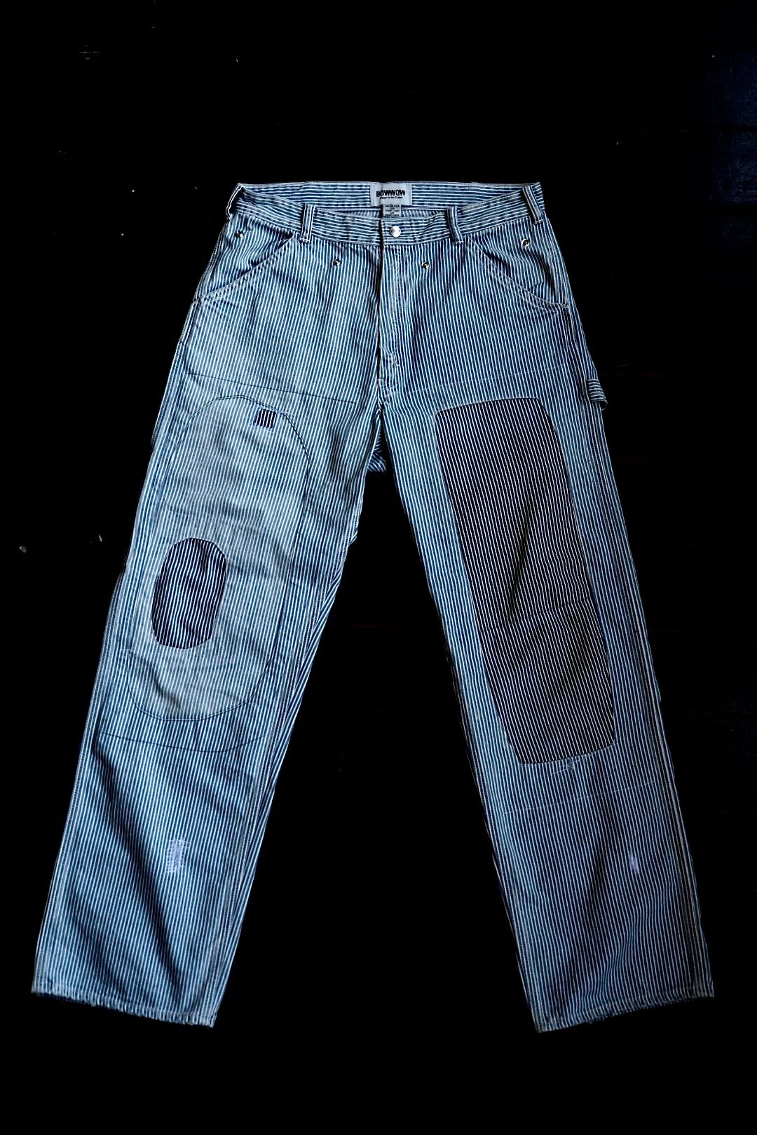 BOW WOW バウワウ HICKORY PAINTER PANTS with SEPARATE APRON(BW251-HPPA)HICKORY STRIPE AGING