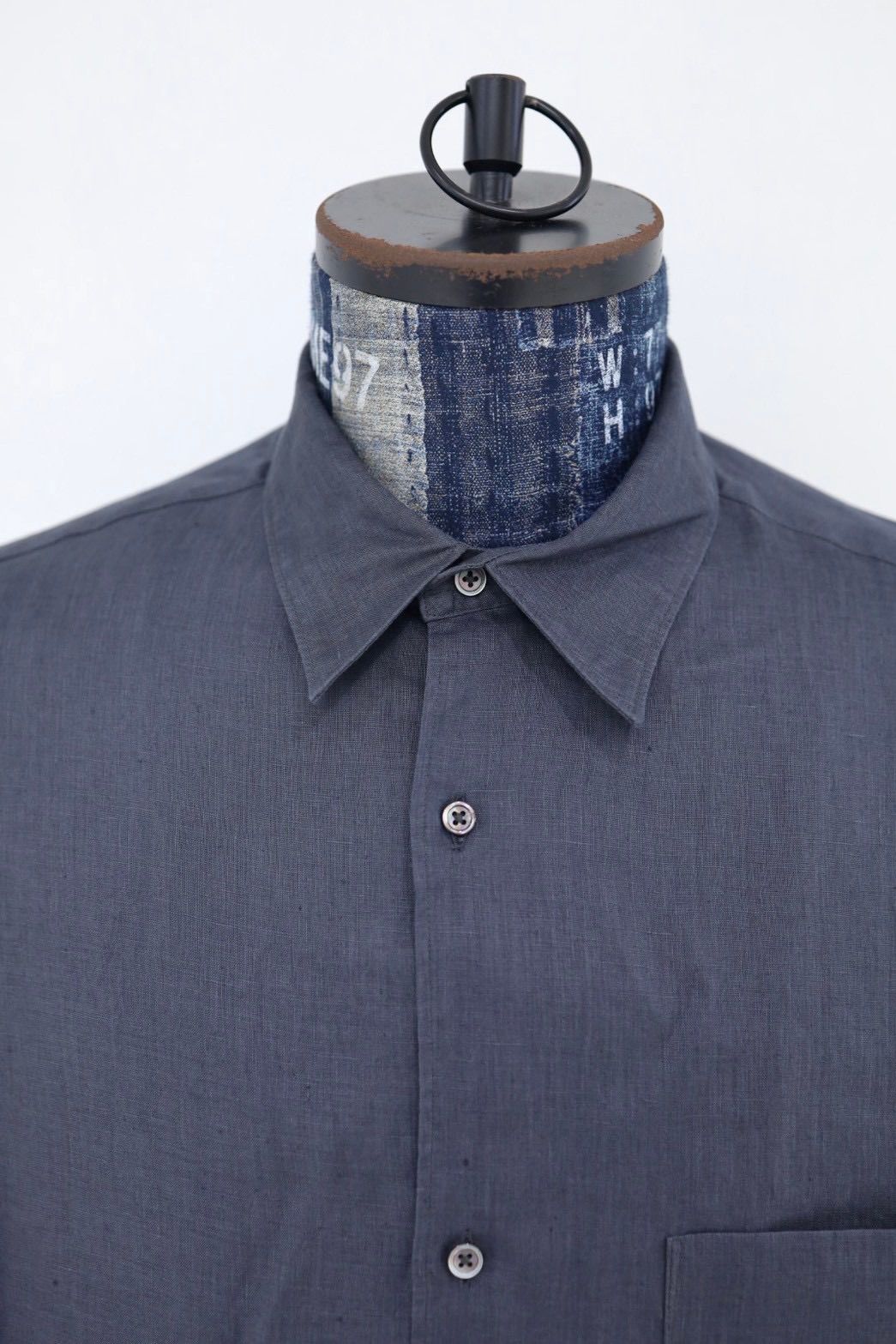 グラフペーパー Linen L/S Oversized Regular Collar Shirt(GM262-50039B)C.GRAY☆6月20日(土)発売！