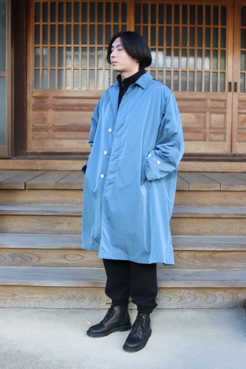 SFC SOUTIEN COLLAR COAT"Sax Blue"style.
