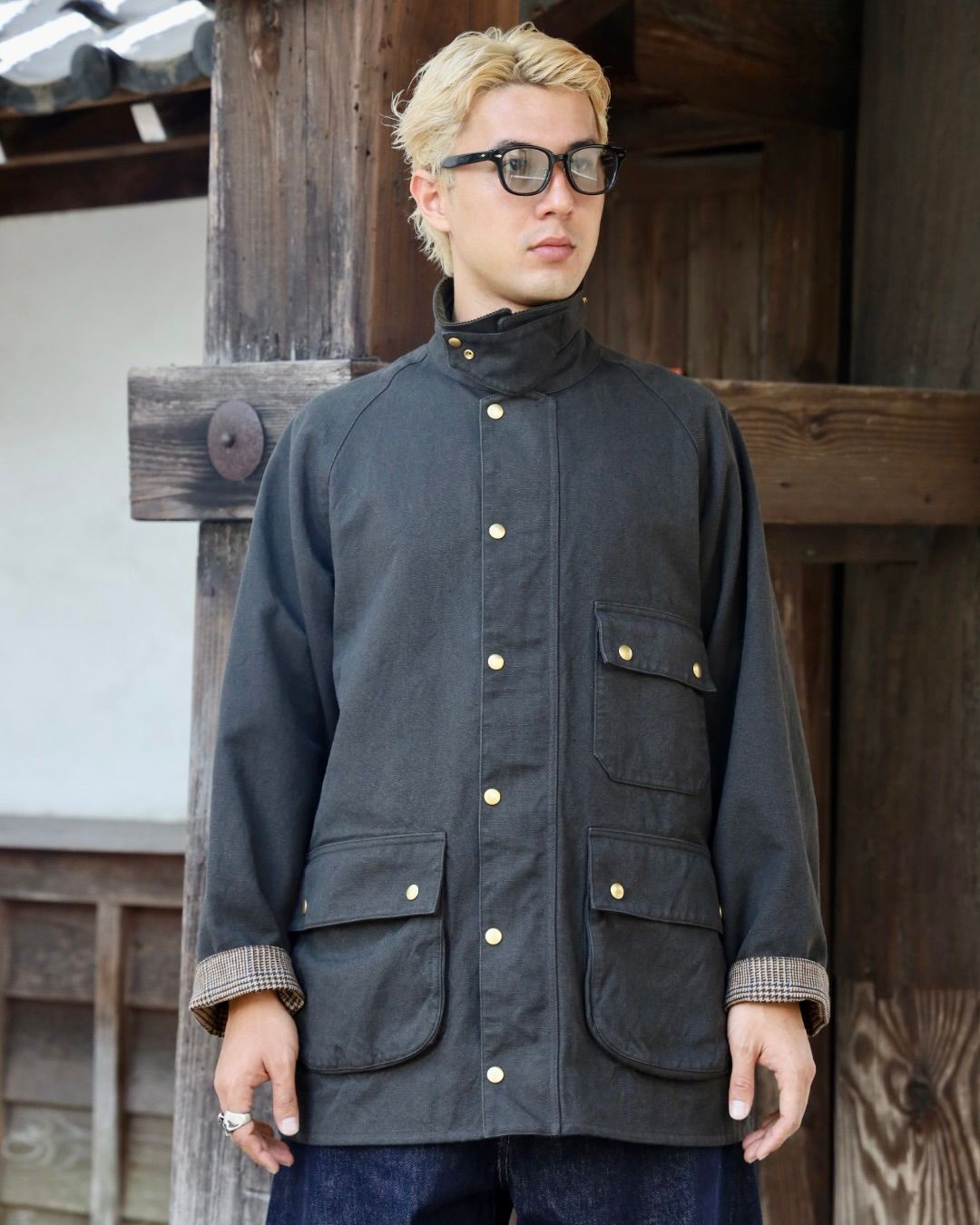 アプレッセ 2026 STYLE2 Vintage Silk Hemp Riding Oiled Jacket MARKスタイル