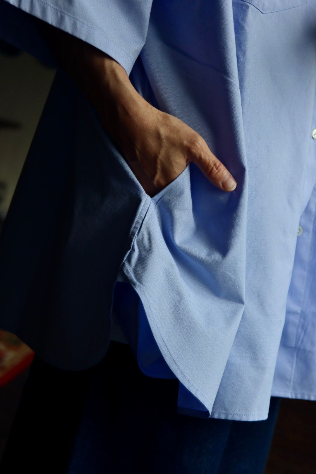 FreshService DRY OXFORD CORPORATE S/S B.D. SHIRT"BLUE"スタイル
