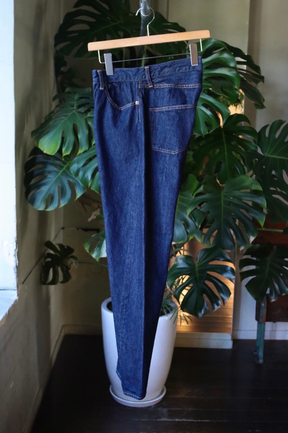 CIOTA22AWシオタ本藍スビンコットン13.5ozストレートデニム(NPTM-1STB-NIW)ネイビー(ONE WASH)