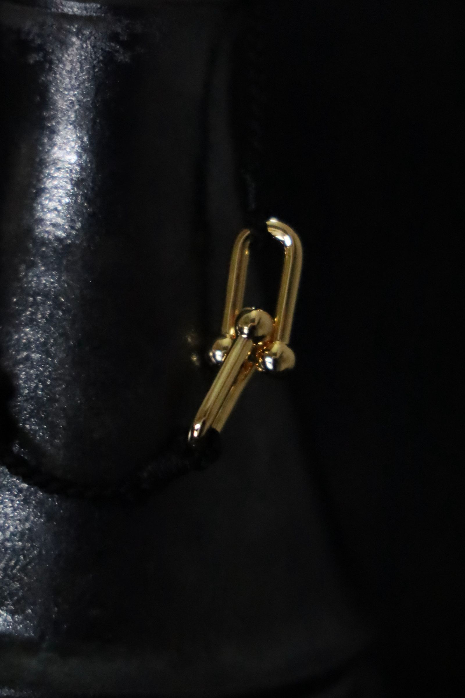 XOLO JEWELRY ショロジュエリー / Homage Link Silk Code Bracelet -Gold-(BLACK)☆11月15日(土)再入荷！