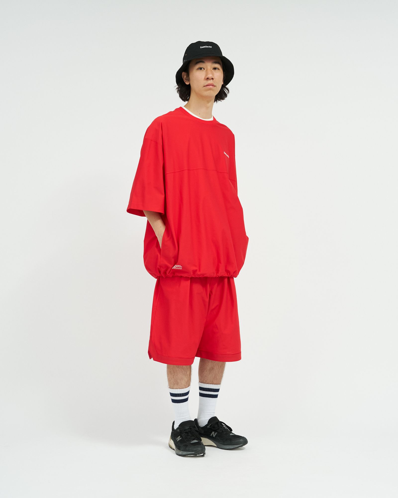 フレッシュサービス  ACTIVE DRY MESH PULLOVER(FSC263-70163)RED☆7月18日(土)新作発売！