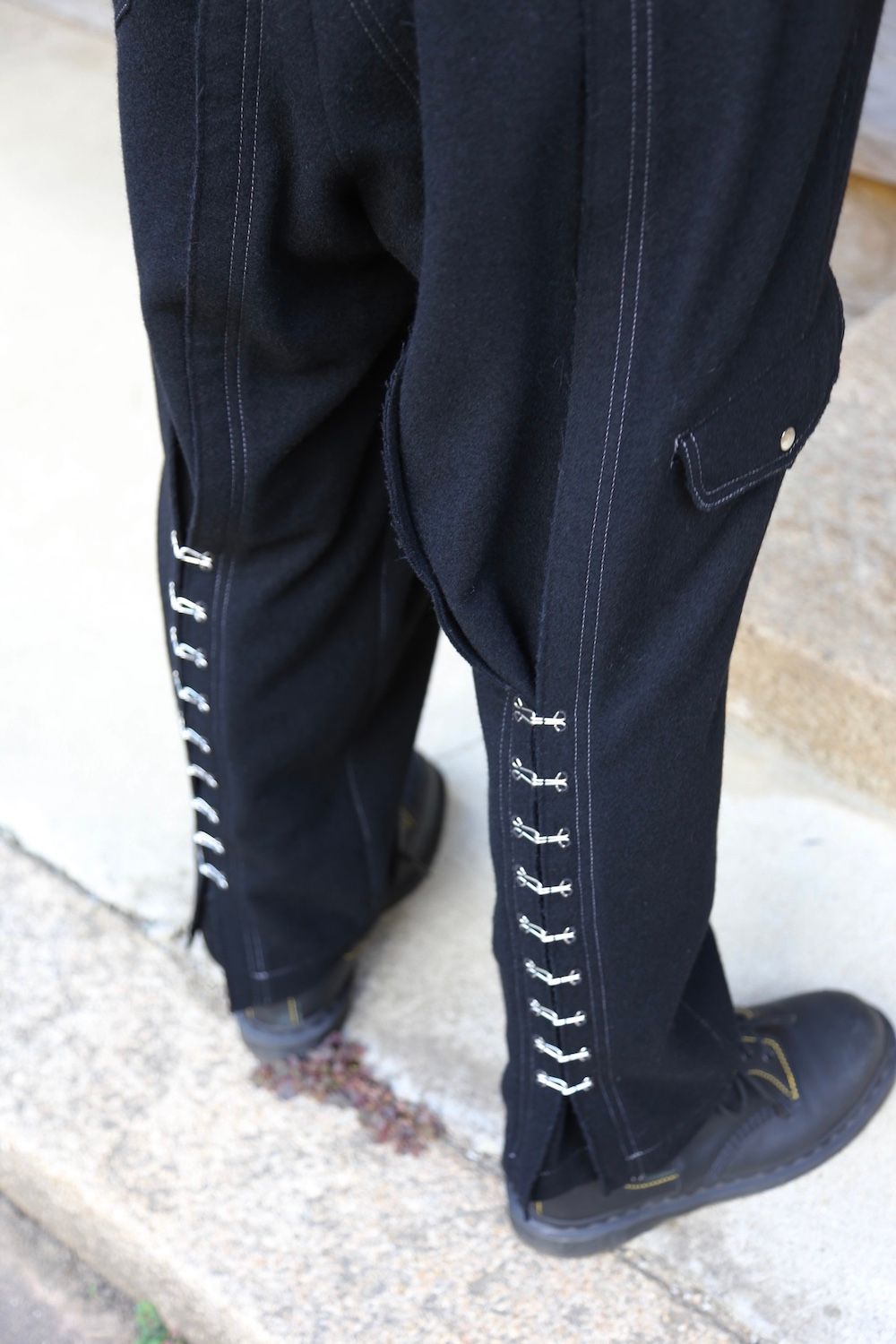 Yohji Yamamoto 21AW Y-ホック付きPフラノ PANTS(HX-P32-118) style. 2021.07.13.