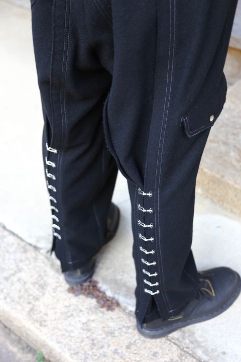 Yohji Yamamoto 21AW Y-ホック付きPフラノ PANTS(HX-P32-118) style. 2021.07.13.