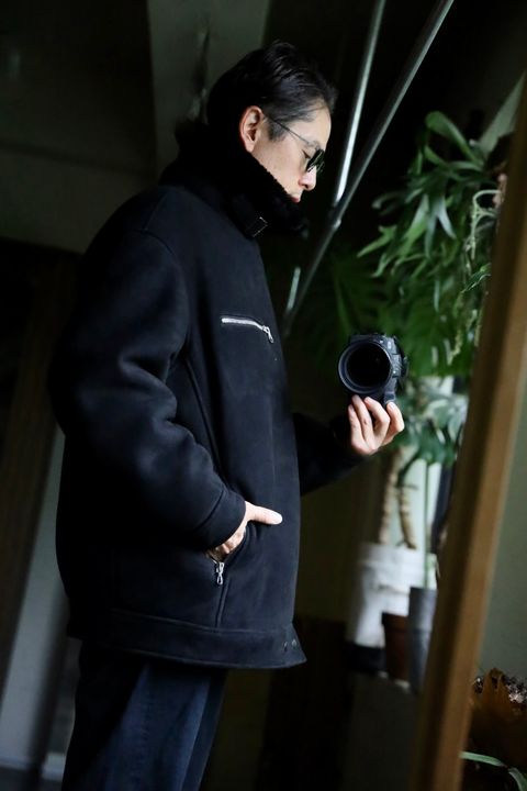 Graphpaper Sheep Mouton Aviator Jacketスタイル.2024.8.31.