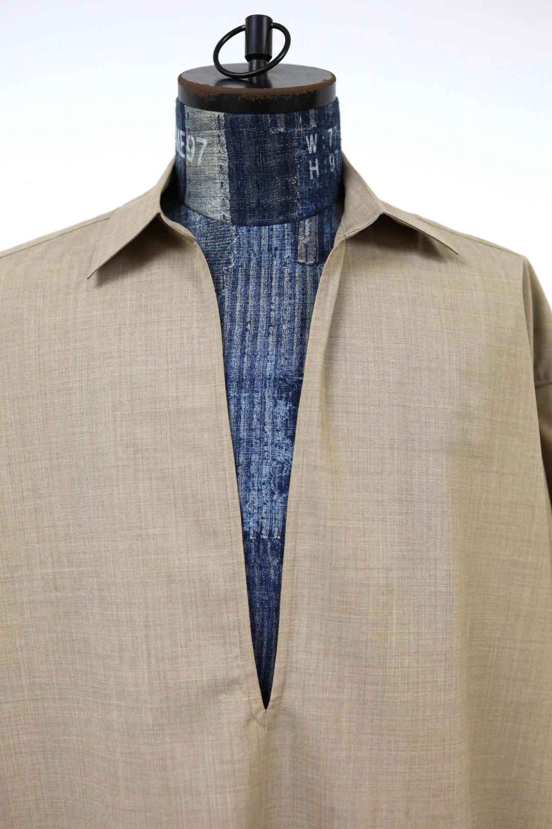 Graphpaper 26SS Fine Wool Heather S/S Skipper Shirt(GU261-50321)TAUPE☆2月21日(土)発売！