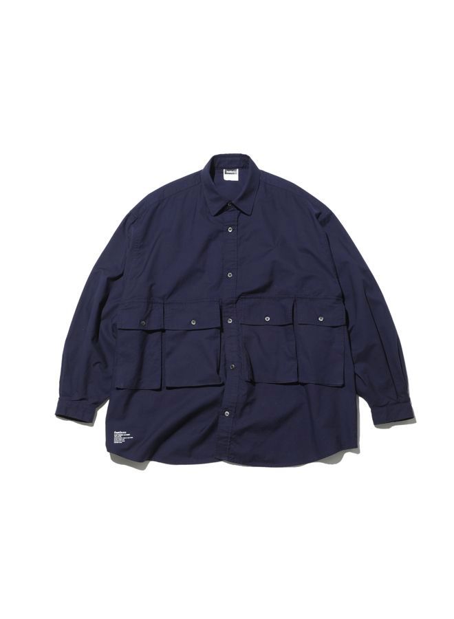 フレッシュサービス OXFORD FLAP POCKET L/S SHIRT(FSW-22-SH_66)NAVY