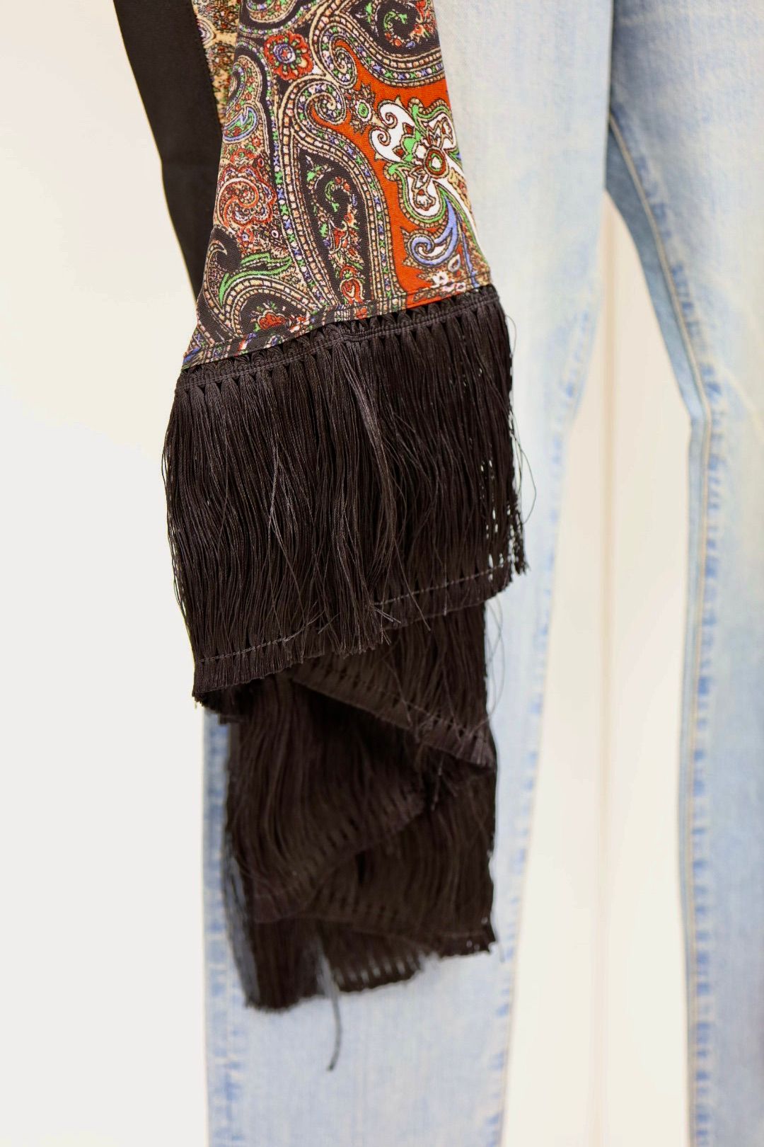 ジュンヤワタナベマン26SS Levi'sダブルネーム 綿セルビッチデニム 製品加工×シルクサテン×エステル更紗パンツ(WQ-P208-100) ☆3月6日(金)発売！