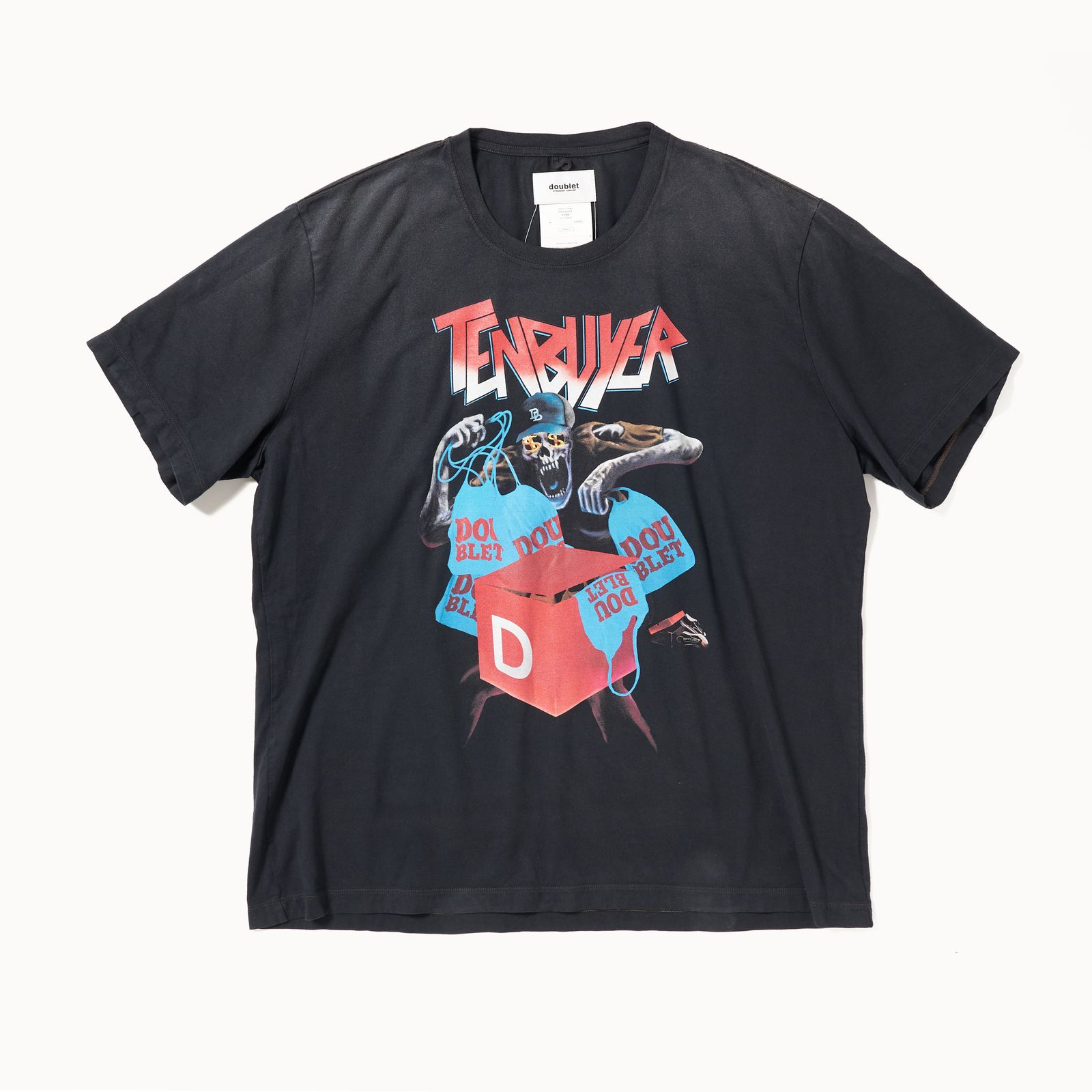 doublet - doublet 25SS TENBUYER T-SHIRT(25SS78CS390)BLACK☆4 doublet - doublet 25SS TENBUYER T-SHIRT(25SS78CS390)BLACK☆4