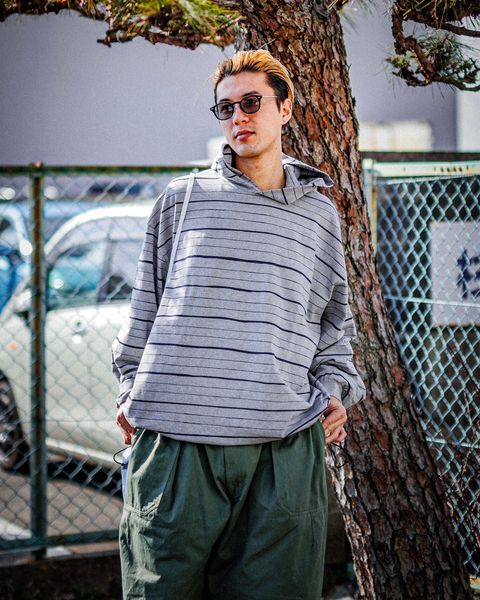 SFC HOODIE MIX SIDE STRIPE LS TEE (GRAY) 1月25日(土)新作発売！