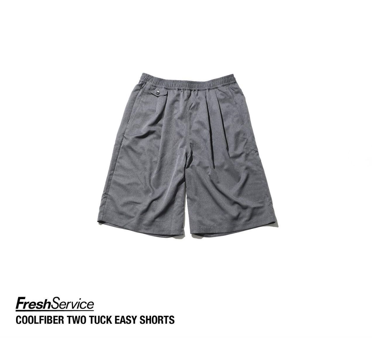 フレッシュサービスCOOLFIBER TWO TUCK EASY SHORTS (FSC261-40258)H.GRAY☆4月6日(土)発売！