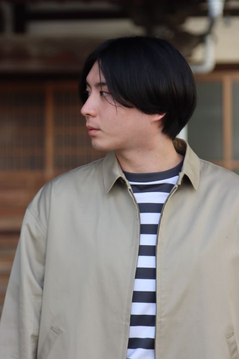 CIOTAスビンコットンギャバジンスウィングトップ"サンドベージュ"style.