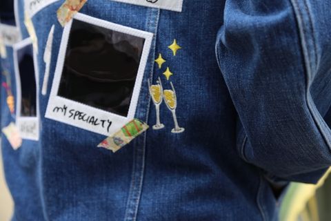 doublet MEMORIAL POLAROID DENIM JACKET(21SS06BL115) style. 2021.04.28.