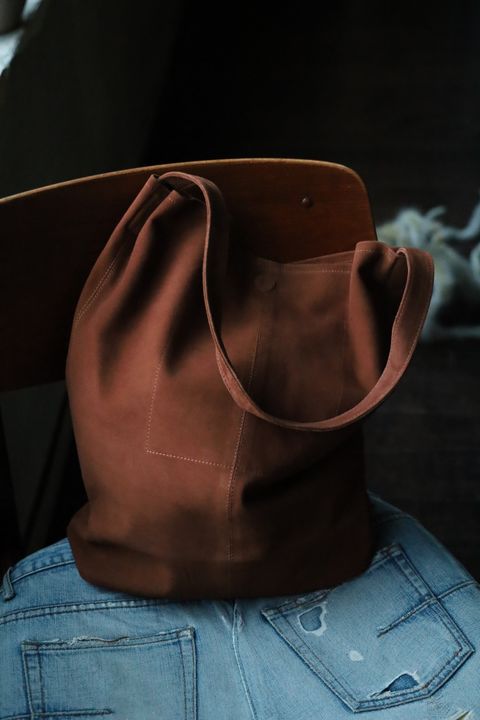 Morphee / モルフェトートバッグ CYLINDER L(CYL-OBR)OIL SUEDE BROWN