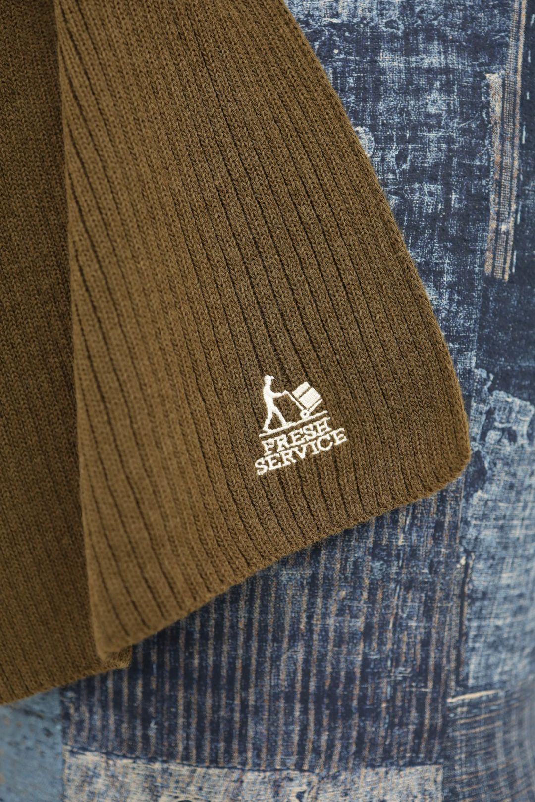 フレッシュサービスTHERMAL RIB KNIT SCARF(FSP254-90067)KHAKI☆11月15日(土)発売！