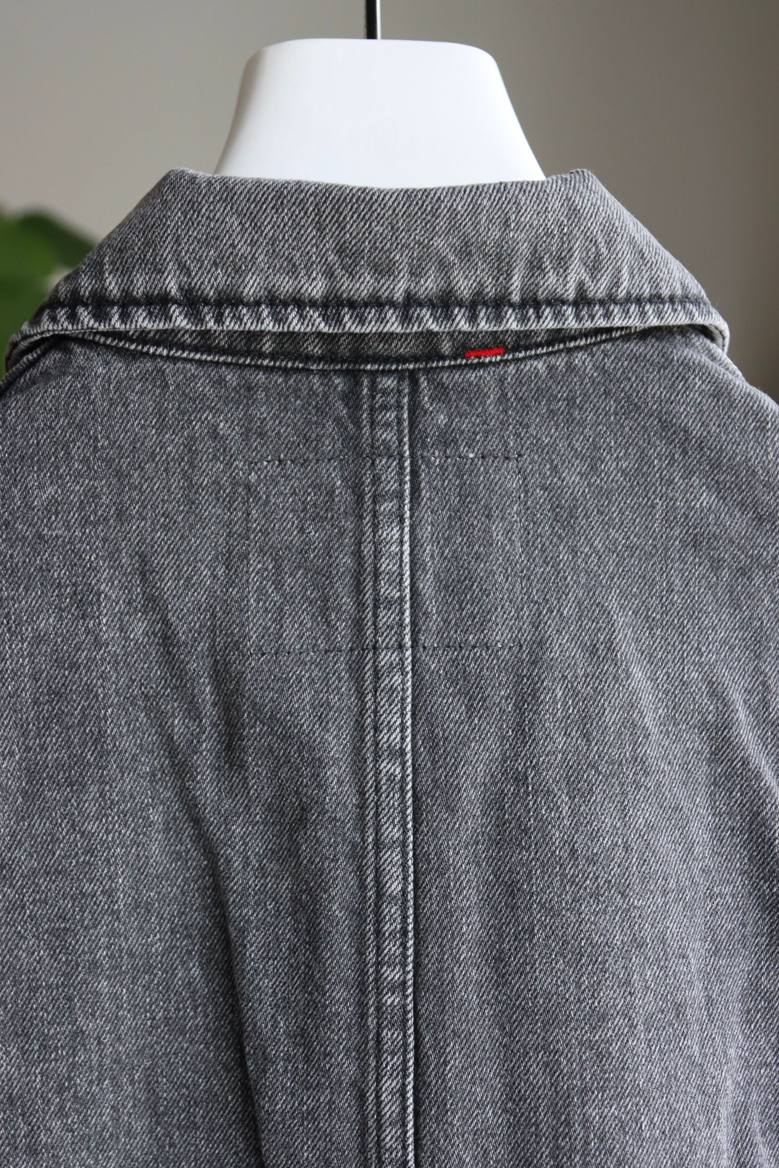 Graphpaper 25AW Women's Selvage Denim Zip Jacket(GL253-20057LB)BLACK_LIGHT FADE