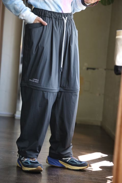 S.F.C SUPER WIDE DETACHABLE PANTS"D.gray"スタイル
