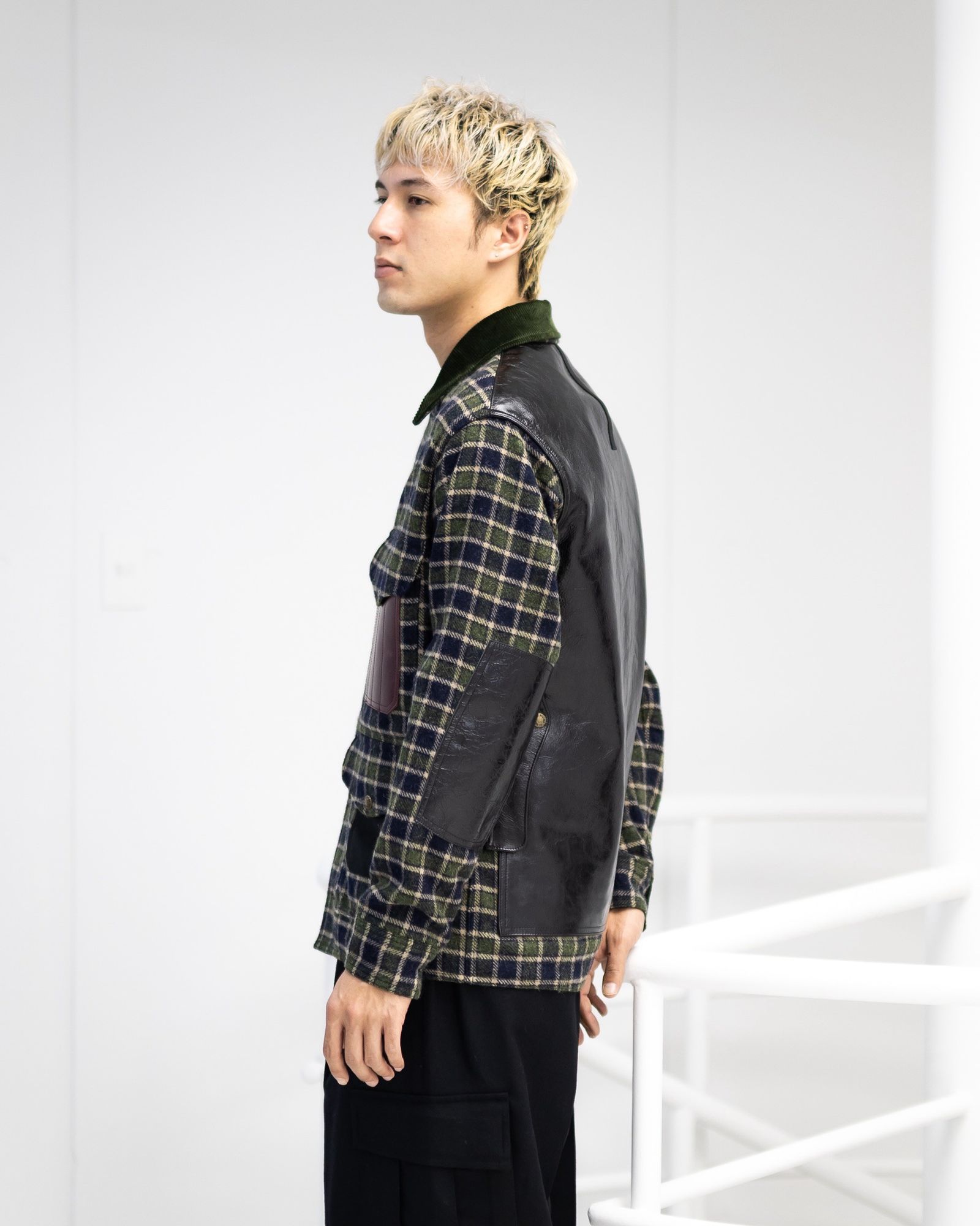 JUNYA WATANABE MAN FILSON Wネーム ウールナイロンチェックレザージャケット 11月1日(土)新作発売！