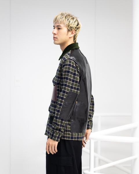 JUNYA WATANABE MAN FILSON Wネーム ウールナイロンチェックレザージャケット 11月1日(土)新作発売！