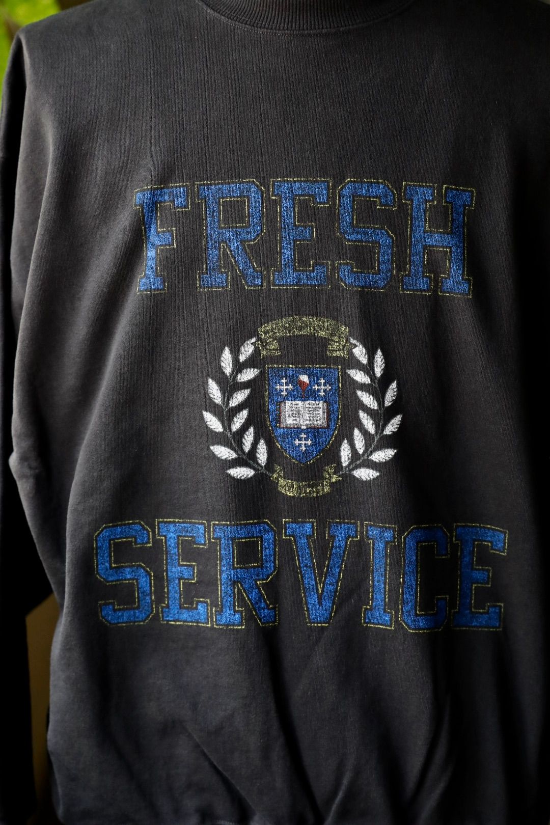 フレッシュサービス LIGHT OZ CREW NECK SWEAT "COLLEGE"(FSC253-70017)BLACK★8月16日(土)発売！