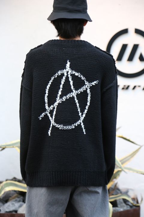 doublet HAND-KNITTING JACQUARD PULLOVER "BLACK"Style.2020.10.16.