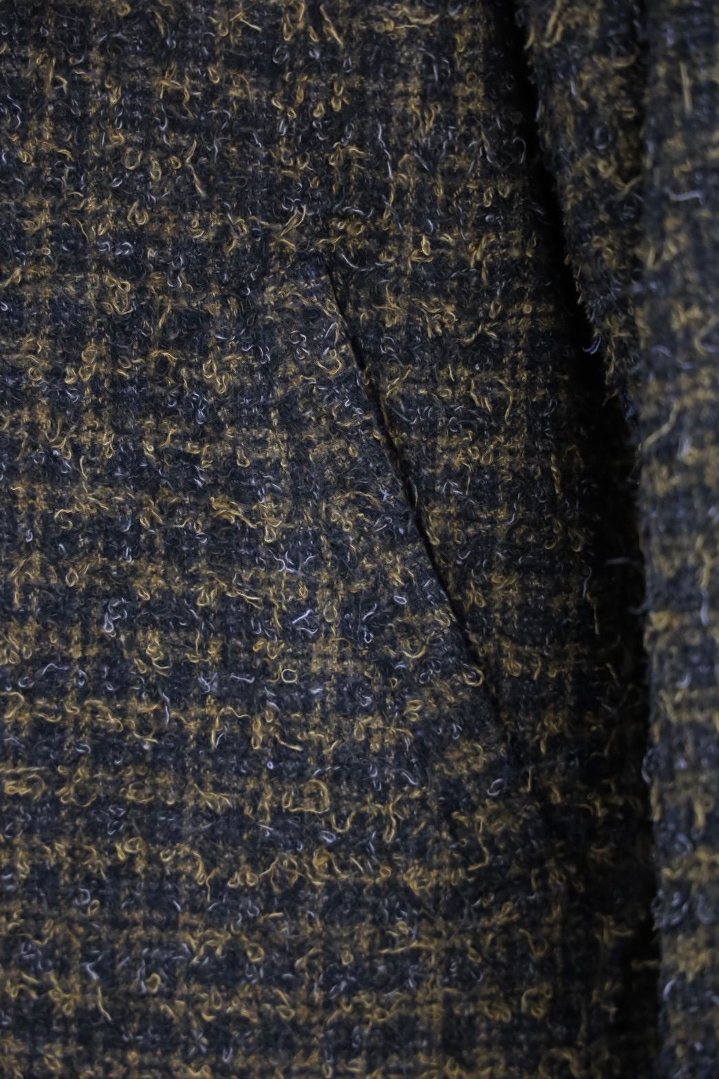 ヨーク 25FW Needlepunched Cotton Plaid Drizzler Jacket(YK25FW01031B) GREEN☆10月11日(土)新作発売！