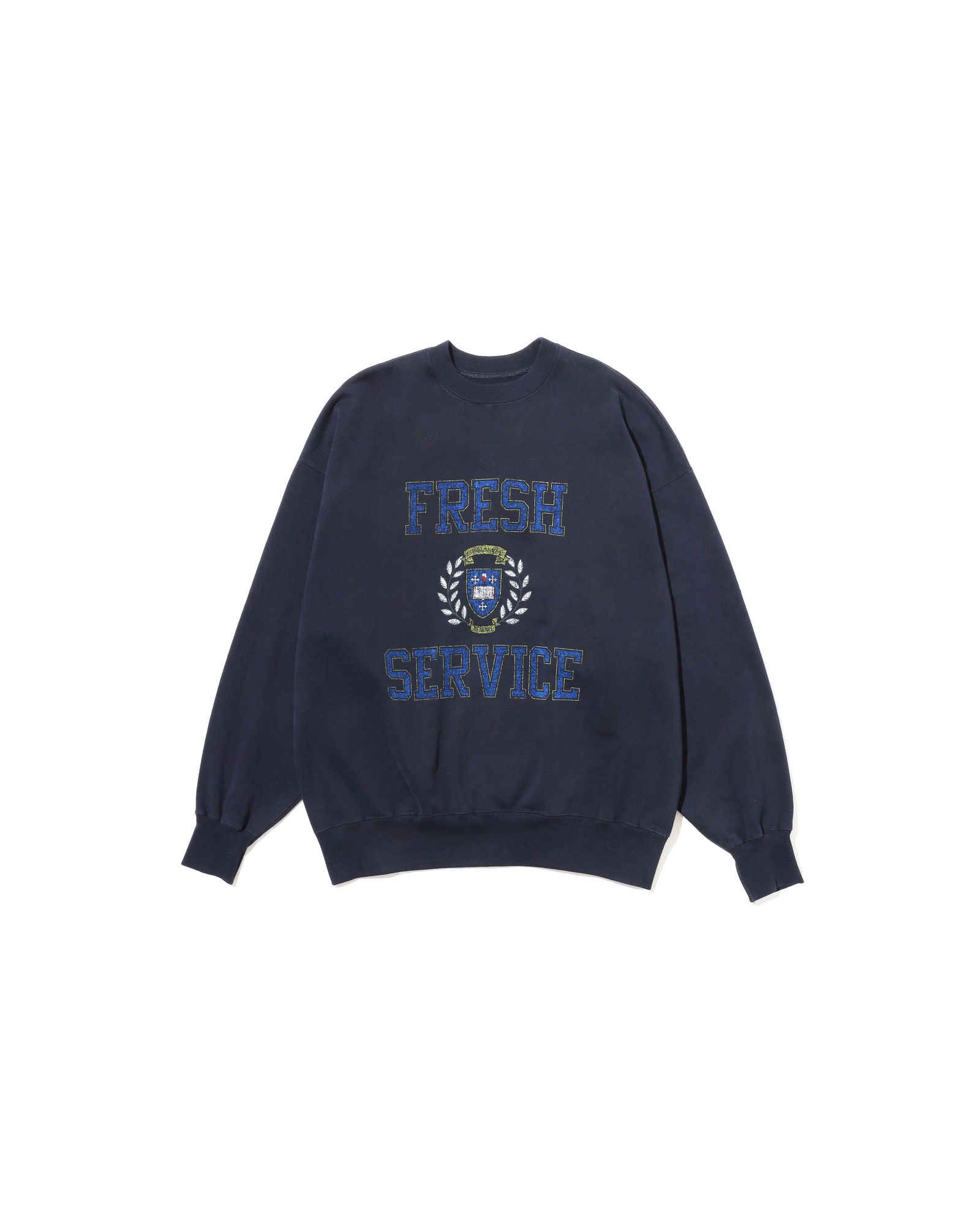 フレッシュサービス LIGHT OZ CREW NECK SWEAT "COLLEGE"(FSC253-70017)NAVY★8月16日(土)発売！