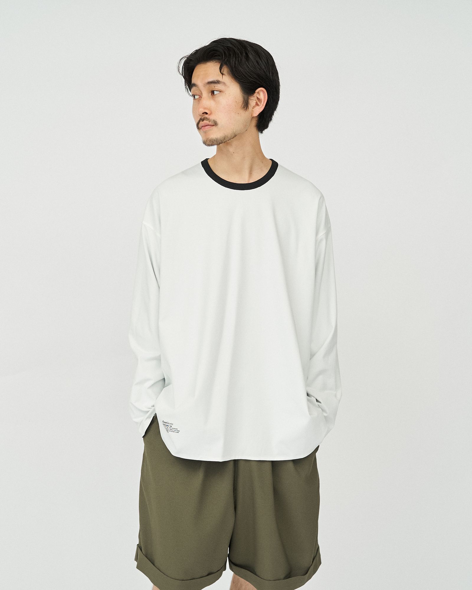 フレッシュサービス REVERSIBLE L/S TEE (FSC252-70041)BLACK