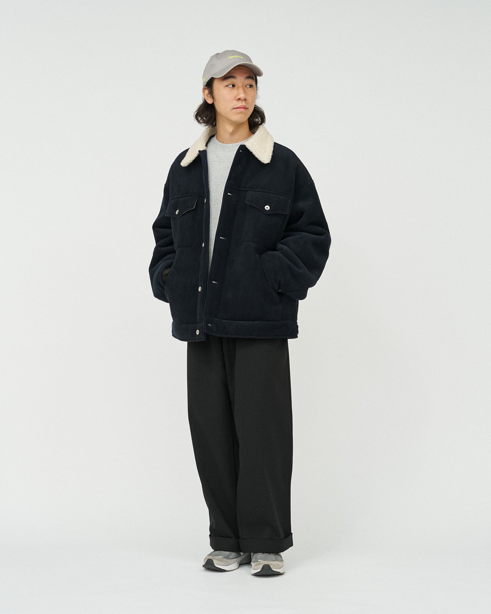 フレッシュサービス SHERPA CORDUROY RANCH JACKET(FSC254-30063)NAVY☆11月22日(土)発売！