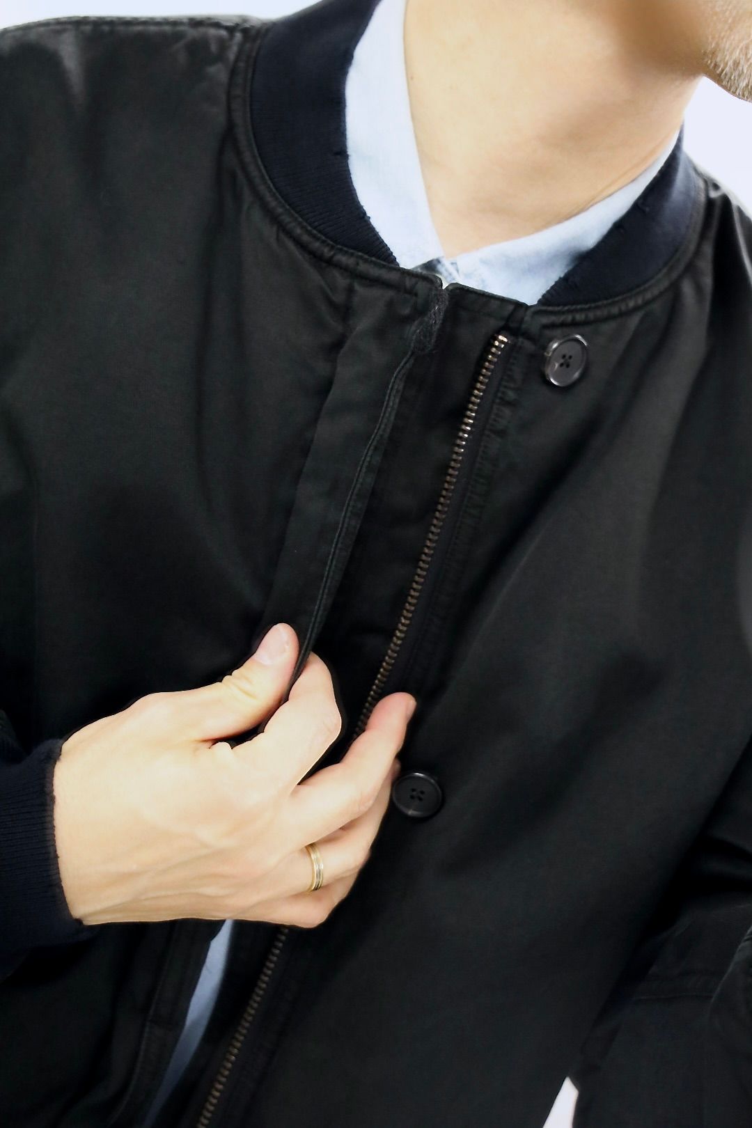 A.PRESSE Vintage Silk Bomber Jacketスタイル