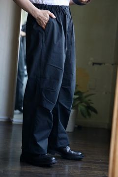 コムデギャルソンオム25SS 綿エステルウェザーパラシュートパンツ(HO-P021-051)BLACK