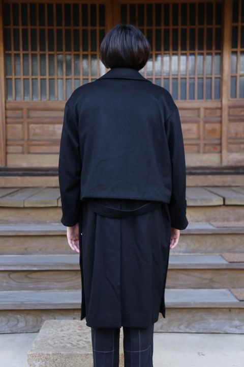YOKE 新作 3WAY BAL COLLAR SHARE COAT(YK20AW0135C)"BLACK"style.2020.10.10.