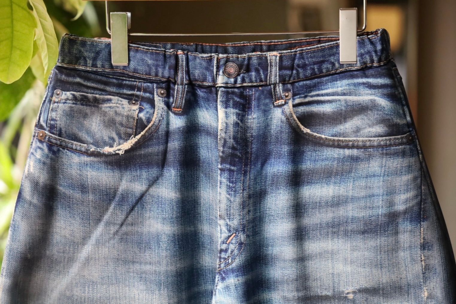 トーキングアバウト ジ アブストラクション 25AW DENIM PRINT FLEECE LINING WIDE PT(2526AW-PT-002F)BLUE☆新作発売！