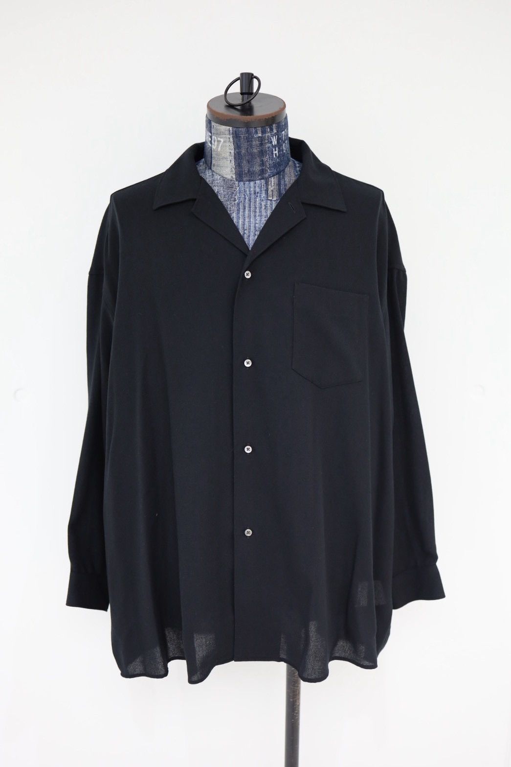 グラフペーパー 26SS Viscose Viyella L/S Sleeping Shirt(GM261-50456)BLACK☆3月14日(土)発売！