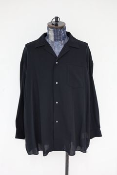 グラフペーパー 26SS Viscose Viyella L/S Sleeping Shirt(GM261-50456)BLACK☆3月14日(土)発売！