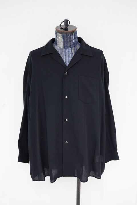 グラフペーパー 26SS Viscose Viyella L/S Sleeping Shirt(GM261-50456)BLACK☆3月14日(土)発売！