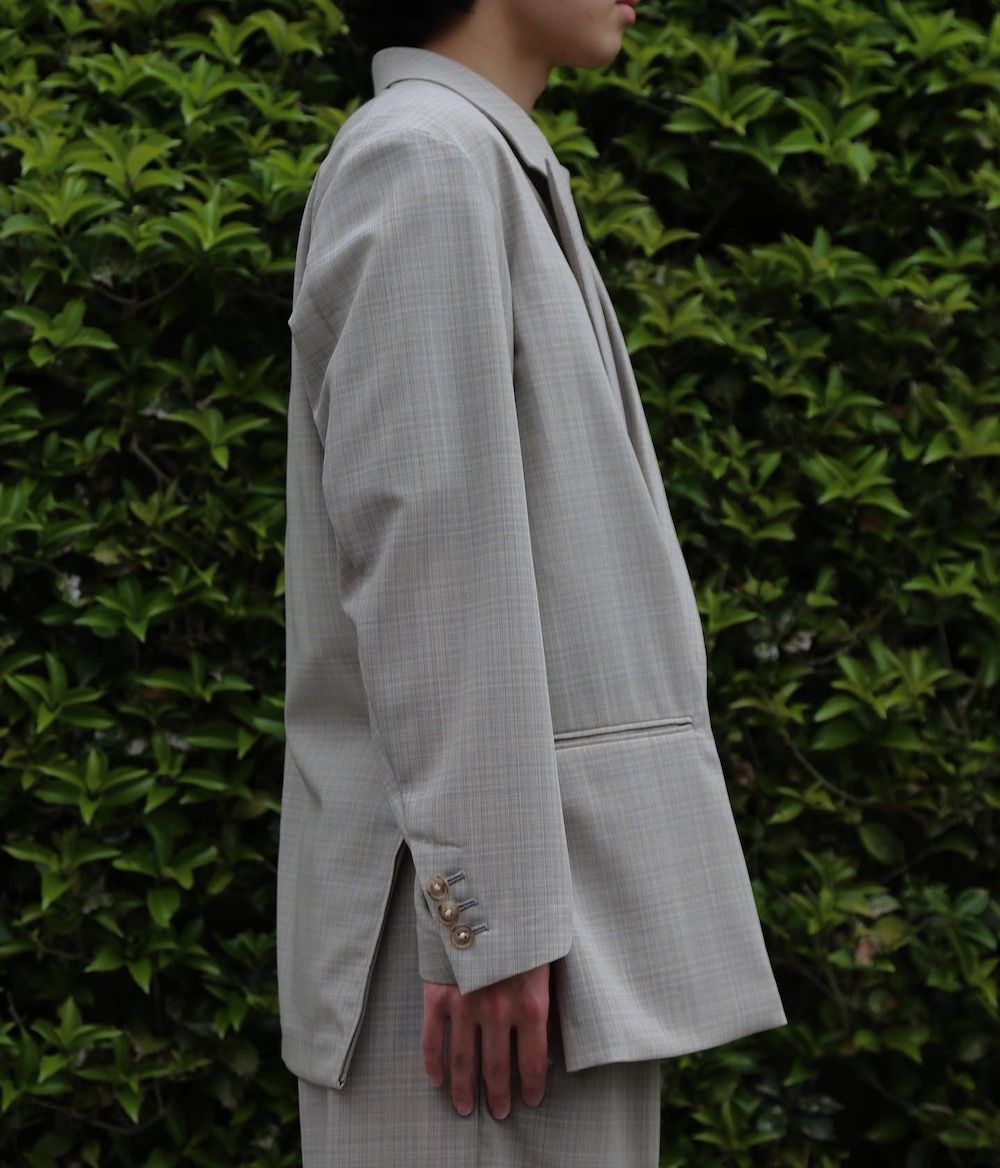 YOKE SIDE OPEN COUBLE-BREASTED JACKET(YK21SS0193J) style. 2021.04.23.