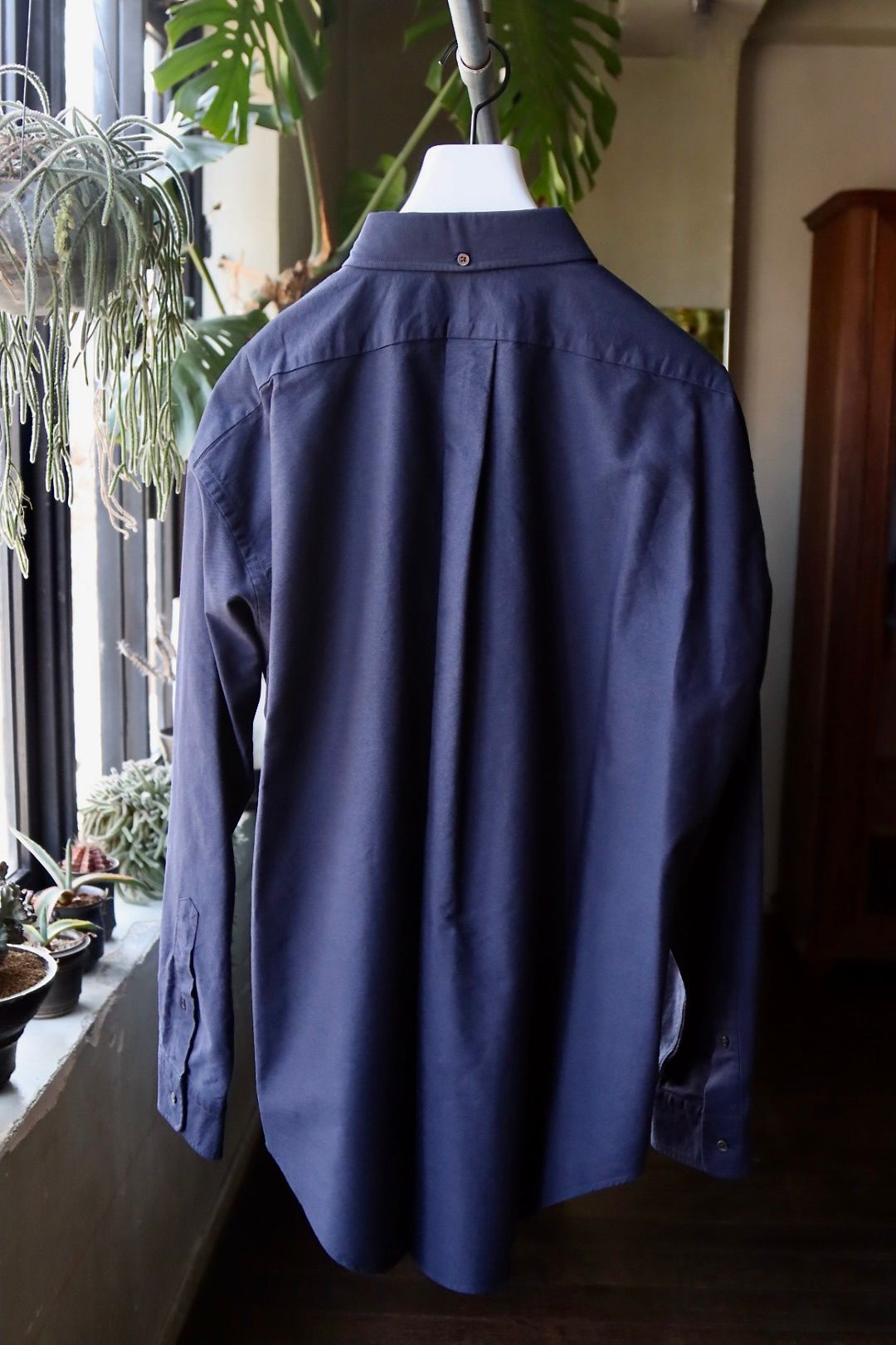 グラフペーパー24SS Oxford L/S B.D Box Shirt (GM241-50020B) NAVY