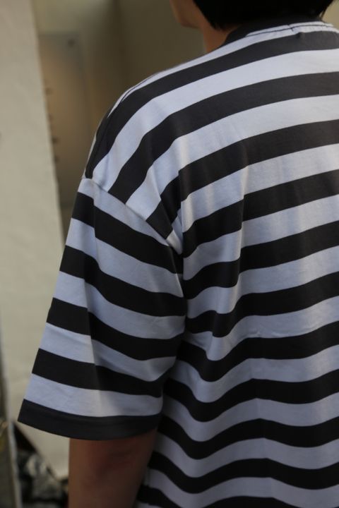 Graphpaper Border S/S Pocket Tee(GU211-70146B) style.2021.3.7