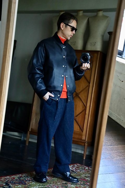 A.PRESSE Leather Award Jacketスタイル2025.10.15.
